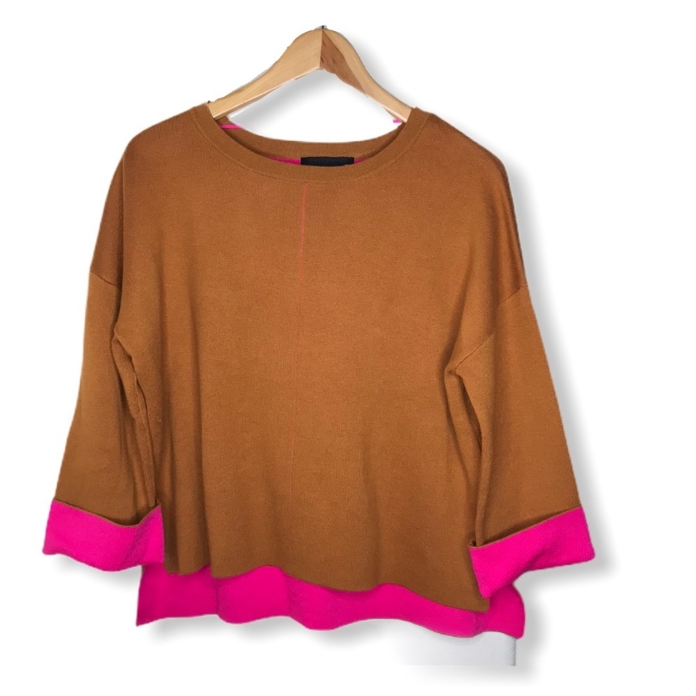 Broadway 38 Color Block Oversized Sweater - Picture 2 of 7